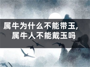 属牛为什么不能带玉,属牛人不能戴玉吗