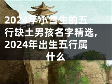 2024年小雪生的五行缺土男孩名字精选,2024年出生五行属什么