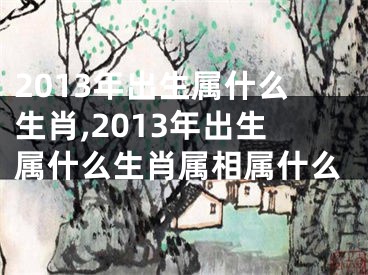 2013年出生属什么生肖,2013年出生属什么生肖属相属什么