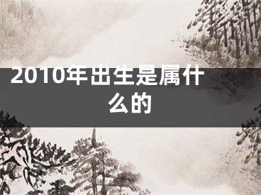 2010年出生是属什么的