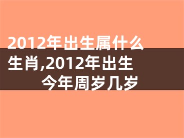 2012年出生属什么生肖,2012年出生今年周岁几岁