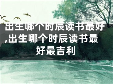 出生哪个时辰读书最好,出生哪个时辰读书最好最吉利