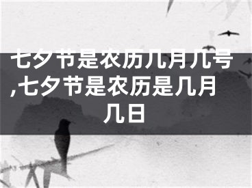 七夕节是农历几月几号,七夕节是农历是几月几日