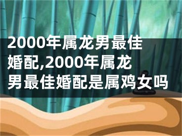 2000年属龙男最佳婚配,2000年属龙男最佳婚配是属鸡女吗