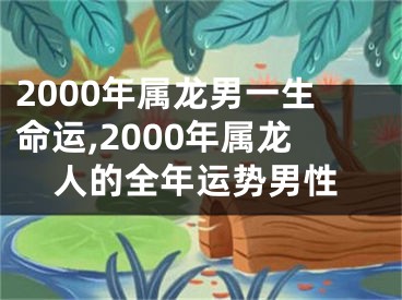 2000年属龙男一生命运,2000年属龙人的全年运势男性