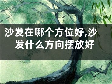 沙发在哪个方位好,沙发什么方向摆放好