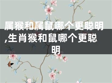 属猴和属鼠哪个更聪明,生肖猴和鼠哪个更聪明