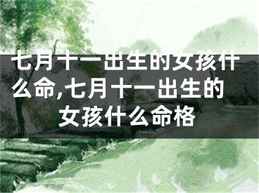 七月十一出生的女孩什么命,七月十一出生的女孩什么命格