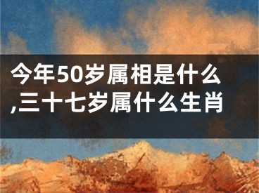 今年50岁属相是什么,三十七岁属什么生肖