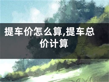 提车价怎么算,提车总价计算