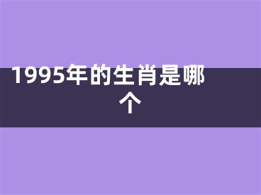 1995年的生肖是哪个