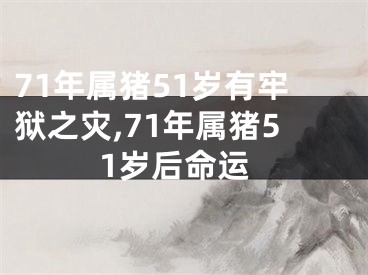 71年属猪51岁有牢狱之灾,71年属猪51岁后命运