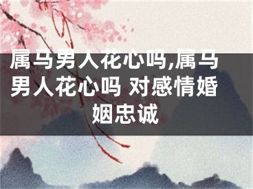 属马男人花心吗,属马男人花心吗 对感情婚姻忠诚
