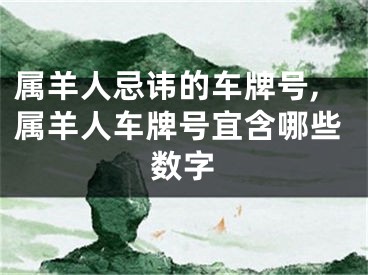 属羊人忌讳的车牌号,属羊人车牌号宜含哪些数字