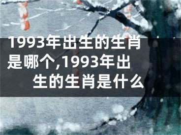 1993年出生的生肖是哪个,1993年出生的生肖是什么