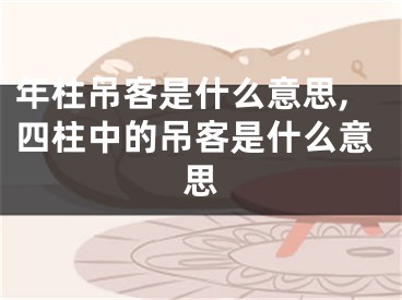 年柱吊客是什么意思,四柱中的吊客是什么意思
