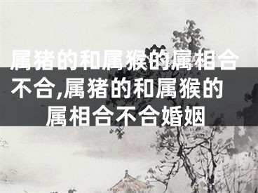 属猪的和属猴的属相合不合,属猪的和属猴的属相合不合婚姻