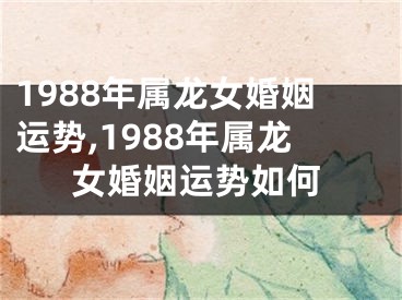 1988年属龙女婚姻运势,1988年属龙女婚姻运势如何