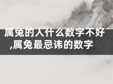 属兔的人什么数字不好,属兔最忌讳的数字