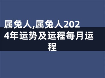 属兔人,属兔人2024年运势及运程每月运程