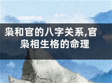 枭和官的八字关系,官枭相生格的命理
