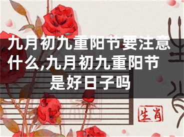 九月初九重阳节要注意什么,九月初九重阳节是好日子吗