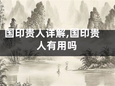 国印贵人详解,国印贵人有用吗