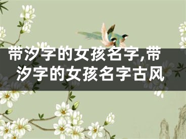 带汐字的女孩名字,带汐字的女孩名字古风