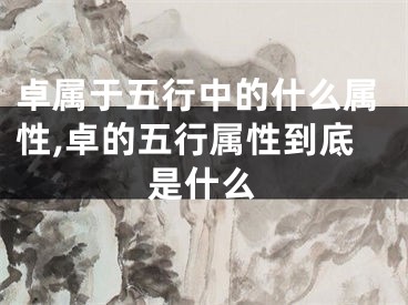 卓属于五行中的什么属性,卓的五行属性到底是什么