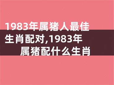1983年属猪人最佳生肖配对,1983年属猪配什么生肖