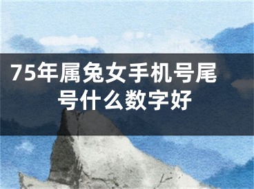 75年属兔女手机号尾号什么数字好