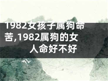 1982女孩子属狗命苦,1982属狗的女人命好不好