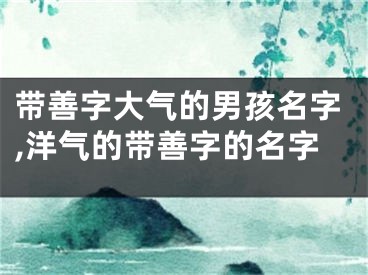带善字大气的男孩名字,洋气的带善字的名字
