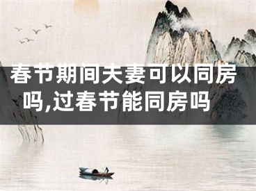 春节期间夫妻可以同房吗,过春节能同房吗