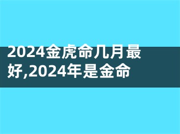 2024金虎命几月最好,2024年是金命