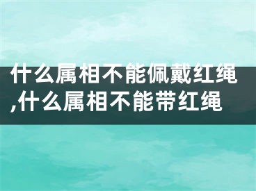 什么属相不能佩戴红绳,什么属相不能带红绳