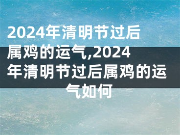 2024年清明节过后属鸡的运气,2024年清明节过后属鸡的运气如何