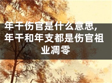 年干伤官是什么意思,年干和年支都是伤官祖业凋零