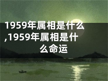 1959年属相是什么,1959年属相是什么命运