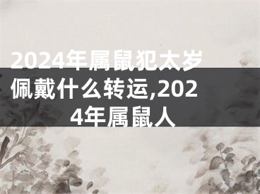 2024年属鼠犯太岁佩戴什么转运,2024年属鼠人