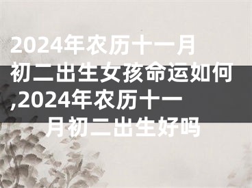 2024年农历十一月初二出生女孩命运如何,2024年农历十一月初二出生好吗
