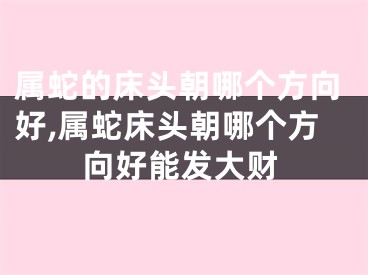 属蛇的床头朝哪个方向好,属蛇床头朝哪个方向好能发大财