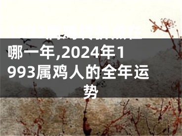 1993属鸡转折点在哪一年,2024年1993属鸡人的全年运势