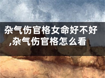 杂气伤官格女命好不好,杂气伤官格怎么看