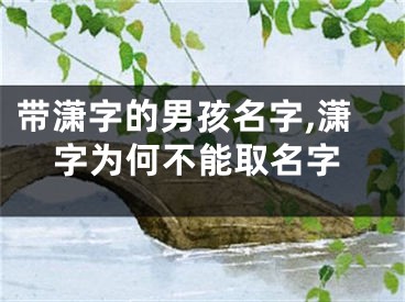 带潇字的男孩名字,潇字为何不能取名字
