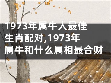 1973年属牛人最佳生肖配对,1973年属牛和什么属相最合财
