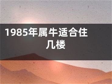 1985年属牛适合住几楼