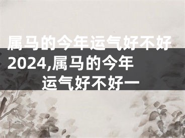 属马的今年运气好不好2024,属马的今年运气好不好一