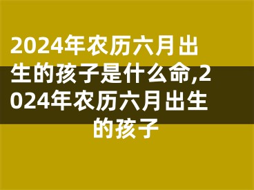 2024年农历六月出生的孩子是什么命,2024年农历六月出生的孩子