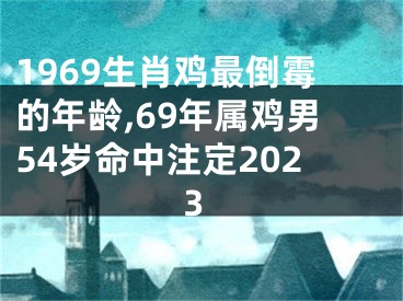 1969生肖鸡最倒霉的年龄,69年属鸡男54岁命中注定2023